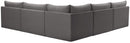 Jacob Grey Velvet Modular Sectional - NY Furniture Direct (NY)