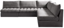 Jacob Grey Velvet Modular Sectional - NY Furniture Direct (NY)