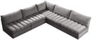 Jacob Grey Velvet Modular Sectional - NY Furniture Direct (NY)