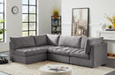 Jacob Grey Velvet Modular Sectional - NY Furniture Direct (NY)