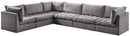 Jacob Grey Velvet Modular Sectional - NY Furniture Direct (NY)