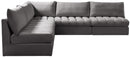 Jacob Grey Velvet Modular Sectional - NY Furniture Direct (NY)