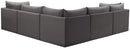 Jacob Grey Velvet Modular Sectional - NY Furniture Direct (NY)