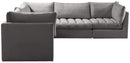Jacob Grey Velvet Modular Sectional - NY Furniture Direct (NY)
