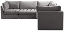Jacob Grey Velvet Modular Sectional - NY Furniture Direct (NY)