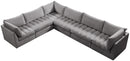 Jacob Grey Velvet Modular Sectional - NY Furniture Direct (NY)