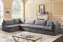 Jacob Grey Velvet Modular Sectional - NY Furniture Direct (NY)