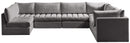 Jacob Grey Velvet Modular Sectional - NY Furniture Direct (NY)