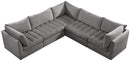 Jacob Grey Velvet Modular Sectional - NY Furniture Direct (NY)
