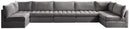 Jacob Grey Velvet Modular Sectional - NY Furniture Direct (NY)