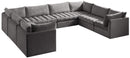 Jacob Grey Velvet Modular Sectional - NY Furniture Direct (NY)
