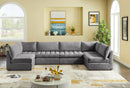 Jacob Grey Velvet Modular Sectional - NY Furniture Direct (NY)