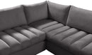Jacob Grey Velvet Modular Sectional - NY Furniture Direct (NY)