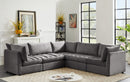 Jacob Grey Velvet Modular Sectional - NY Furniture Direct (NY)