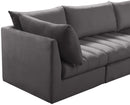 Jacob Grey Velvet Modular Sectional - NY Furniture Direct (NY)