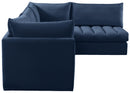 Jacob Navy Velvet Modular Sectional - NY Furniture Direct (NY)