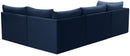Jacob Navy Velvet Modular Sectional - NY Furniture Direct (NY)