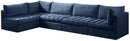 Jacob Navy Velvet Modular Sectional - NY Furniture Direct (NY)