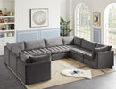 Jacob Grey Velvet Modular Sectional - NY Furniture Direct (NY)