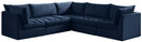 Jacob Navy Velvet Modular Sectional - NY Furniture Direct (NY)