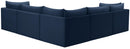 Jacob Navy Velvet Modular Sectional - NY Furniture Direct (NY)