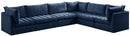 Jacob Navy Velvet Modular Sectional - NY Furniture Direct (NY)