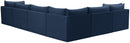 Jacob Navy Velvet Modular Sectional - NY Furniture Direct (NY)