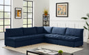 Jacob Navy Velvet Modular Sectional - NY Furniture Direct (NY)