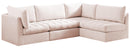 Jacob Pink Velvet Modular Sectional - NY Furniture Direct (NY)
