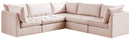 Jacob Pink Velvet Modular Sectional - NY Furniture Direct (NY)
