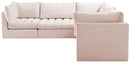 Jacob Pink Velvet Modular Sectional - NY Furniture Direct (NY)