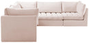 Jacob Pink Velvet Modular Sectional - NY Furniture Direct (NY)