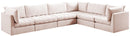 Jacob Pink Velvet Modular Sectional - NY Furniture Direct (NY)
