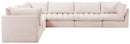 Jacob Pink Velvet Modular Sectional - NY Furniture Direct (NY)