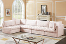 Jacob Pink Velvet Modular Sectional - NY Furniture Direct (NY)