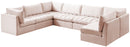 Jacob Pink Velvet Modular Sectional - NY Furniture Direct (NY)