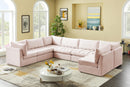 Jacob Pink Velvet Modular Sectional - NY Furniture Direct (NY)