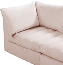 Jacob Pink Velvet Modular Sectional - NY Furniture Direct (NY)