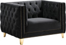 Michelle Black Velvet Chair