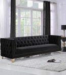 Michelle Black Velvet Sofa - NY Furniture Direct (NY)