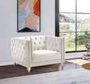 Michelle Cream Velvet Chair - NY Furniture Direct (NY)