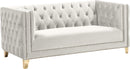 Michelle Cream Velvet Loveseat - NY Furniture Direct (NY)