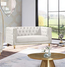Michelle Cream Velvet Loveseat - NY Furniture Direct (NY)