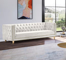 Michelle Cream Velvet Sofa - NY Furniture Direct (NY)