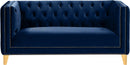 Michelle Navy Velvet Loveseat