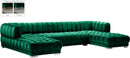 Gwen Green Velvet 3pc. Sectional (3 Boxes) - NY Furniture Direct (NY)