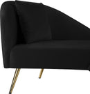 Nolan Black Velvet Chaise - NY Furniture Direct (NY)