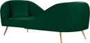 Nolan Green Velvet Chaise - NY Furniture Direct (NY)