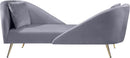 Nolan Grey Velvet Chaise - NY Furniture Direct (NY)