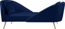 Nolan Navy Velvet Chaise - NY Furniture Direct (NY)